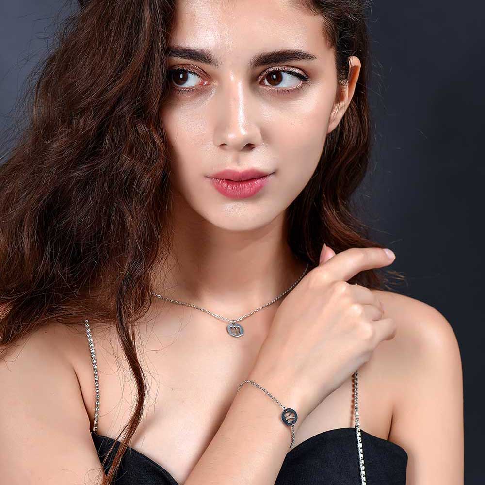 AAAAA di Qualità in Acciaio Inox 100% di Angelo di Fascino Del Braccialetto per Le Donne Donna di Alta Polacco Pendenti E Ciondoli Bracciali Favoloso Braccialetto