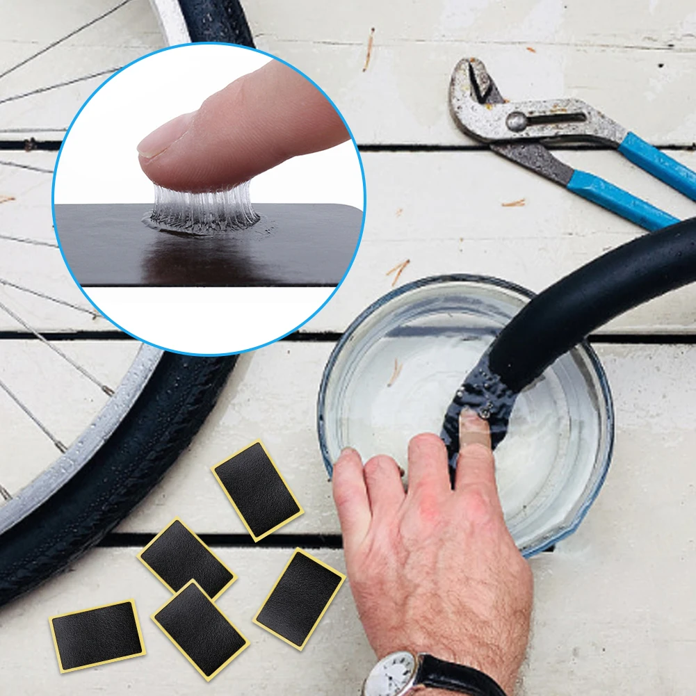 10-20 stücke Fahrrad Reifen reparatur werkzeug set Kleber-freies Reifen Patches Fahrrad Reifen Patch Werkzeug Kein-kleber Kleber schnell Trocknend Fahrrad Zubehör