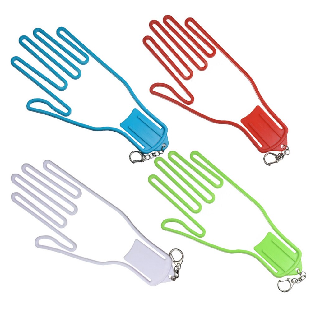 Golf Handschoen Houder Handschoen Rack Droger Hanger Brancard Voorkomen Handschoenen Krimpen Vervormen Plastic Met Sleutelhanger 8 Kleuren