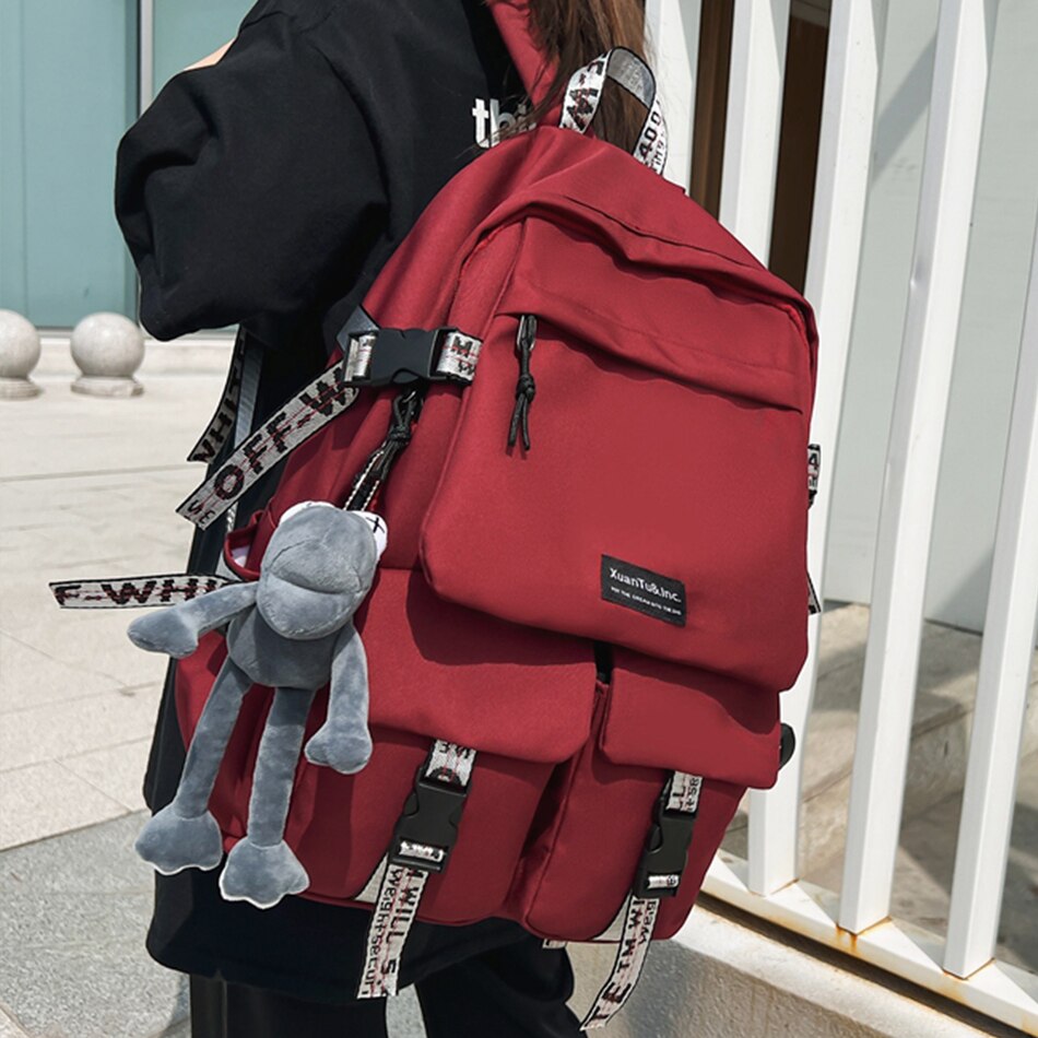 Backpack Purse Nylon Bagpack Large Capacity Rucksuck for Teenager Men School Book Bag Outdoor Travel Couple Back Pack