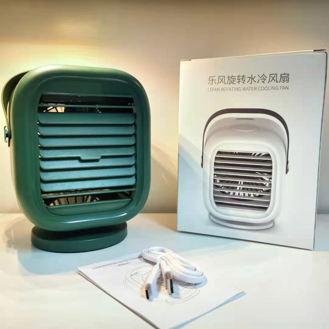 Mini Desktop Rotating Water Cooling Fan - Humidifier & Air Conditioner Function - USB Powered