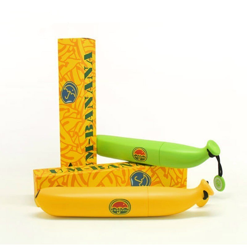 Banan regn parasoll söt dam barn paraply dam nyhet barn skydd vindtätt hopfällbara paraplyer solskydd