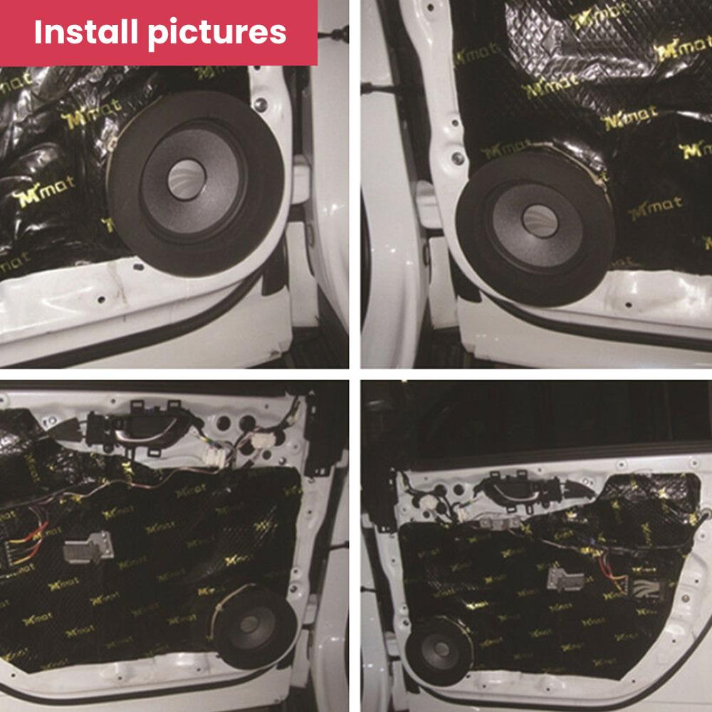 4PCS 6.5 Inch Car Universal Speaker Insulation Ring Soundproof Cotton Pad Bass Door Trim Sound Audio Speakers Self Adhesive