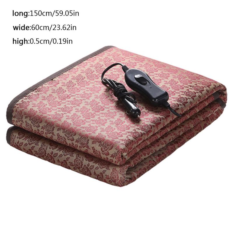 150 x 60cm bil elektrisk tæppe bil med cigarettænder bil smuds slidstærk sovemadras 24v