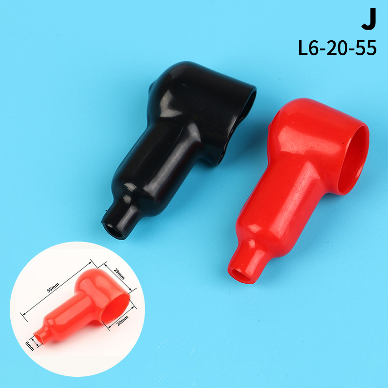 2 stk. batteripolisoleringshette batteripolhodehette positiv og negativ pol klemmesøyle beskyttelseshylse batteri: Foranderlig