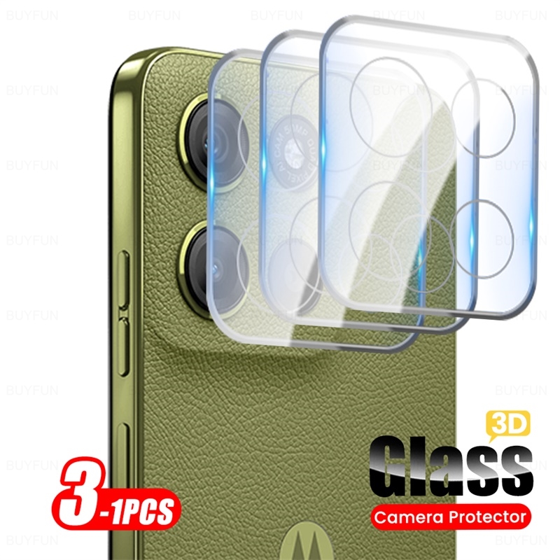 MotoG15 3 uds protectores de cámara curvados 3D para Motorola Moto G15 G05 G35 G45 G55 G75 G 15 Power 35 55 75 película de lente de vidrio templado