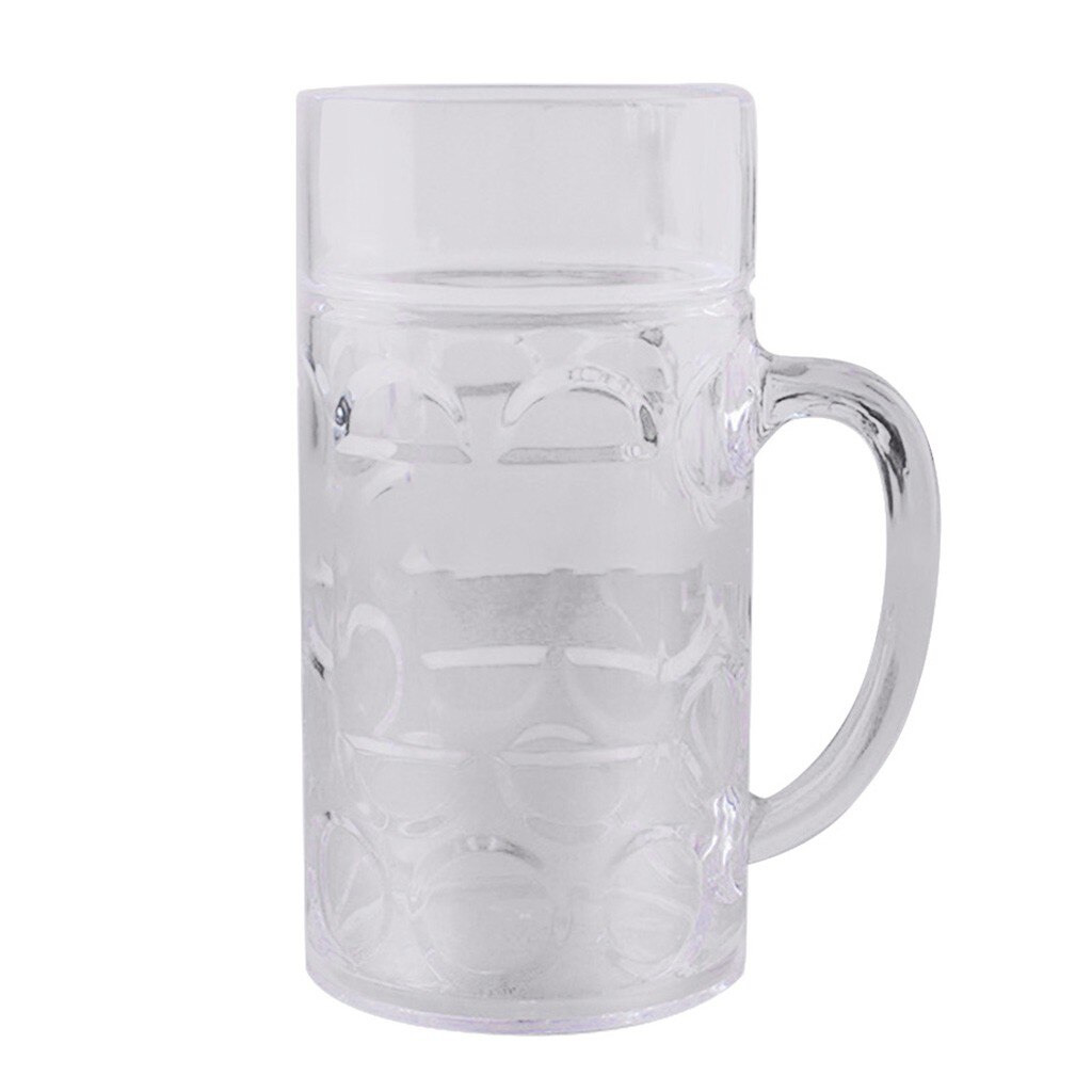 Reusable 32oz Plastic Beer Mug 1 Liter with Handles Pineapple Cup Plastic Beer Cups Coffee Water Mug Barware Drinkware: Default Title