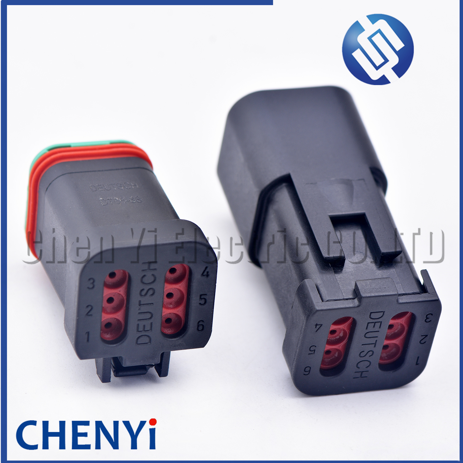 6 Pin Black DT series Connector Waterproof Plug Socket DT06-6S DT04-6P DT06-6S-E005 DT04-6P-E005 For Engineering Vehicle Deutsch