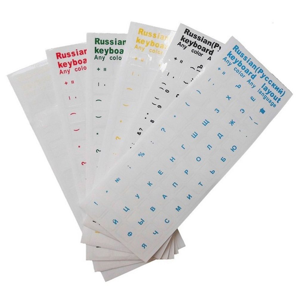 Durable Protective Film No Alphabet Transparent Keyboard Stickers Language Russian