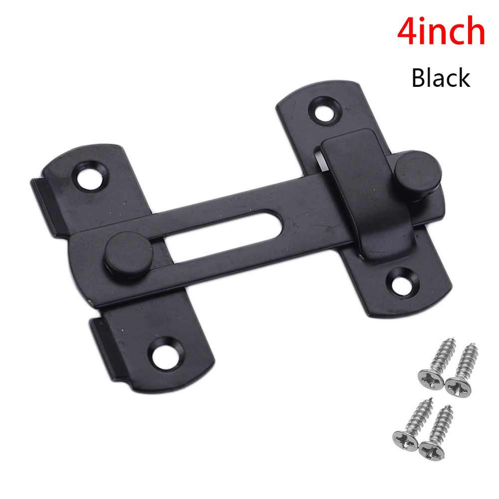 Stainless Steel Straight Lock Buckle Security Hasp Door Bolt Cabinet Catches Window Catch Lock Silent Gate Buckle Padlock Clasp: MULTI