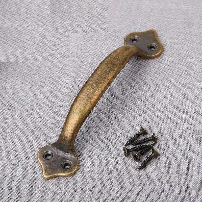 1pc vintage møbelhåndtak messing skaphåndtak og dørhåndtak antikk skap skuff kjøkken tre kassehåndtak: S / Bronse