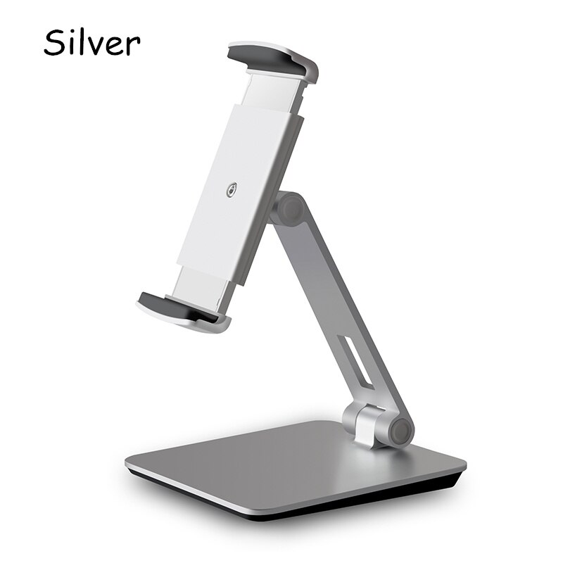 Universal Smartphone & Tablet Stand, Aluminum Desk Mount Holder fits for 3.5-6.5 inch Smartphone 7-13 inch iPad Pro Air Mini: Silver