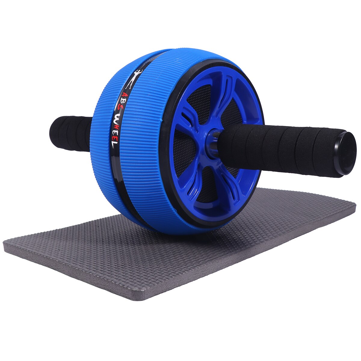 Roda de fitness grande mudo casa equipamentos de roda de fitness simples útil durável rolo de fitness abdominal: Azul