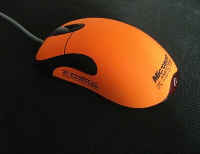 1 set original white mouse case mouse shell for IntelliMouse Optical 1.1 IO1.1 mouse housing cover: 1 frosted orange