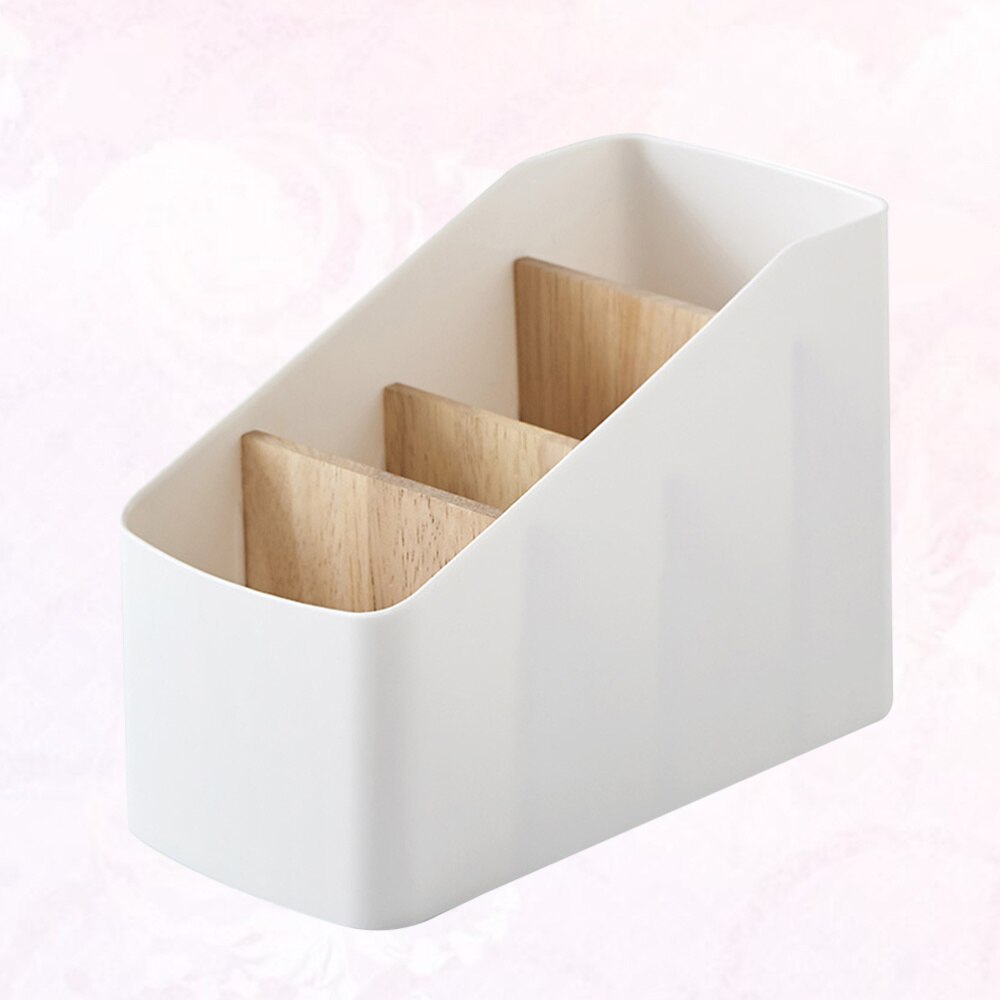 1PC Wood and Desktop Storage Basket Multi-Compartment Storage Box Detachable Slot Style Organizer for Home Offi