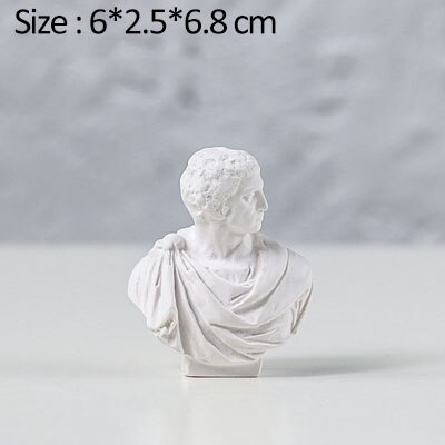 Noordse klassieke figuur gipsen beeld moderne minimalistische hars ambachten retro 3d mini schets avatar kunst model huisdecoratie: Mini-e