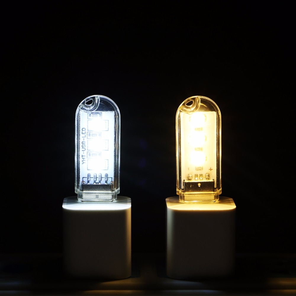 mini usb ledet lys 1/5/10 stk bærbar bordlampe hjemme camping ledet nattlys til makt bank pc laptop bok skrivebord leselys