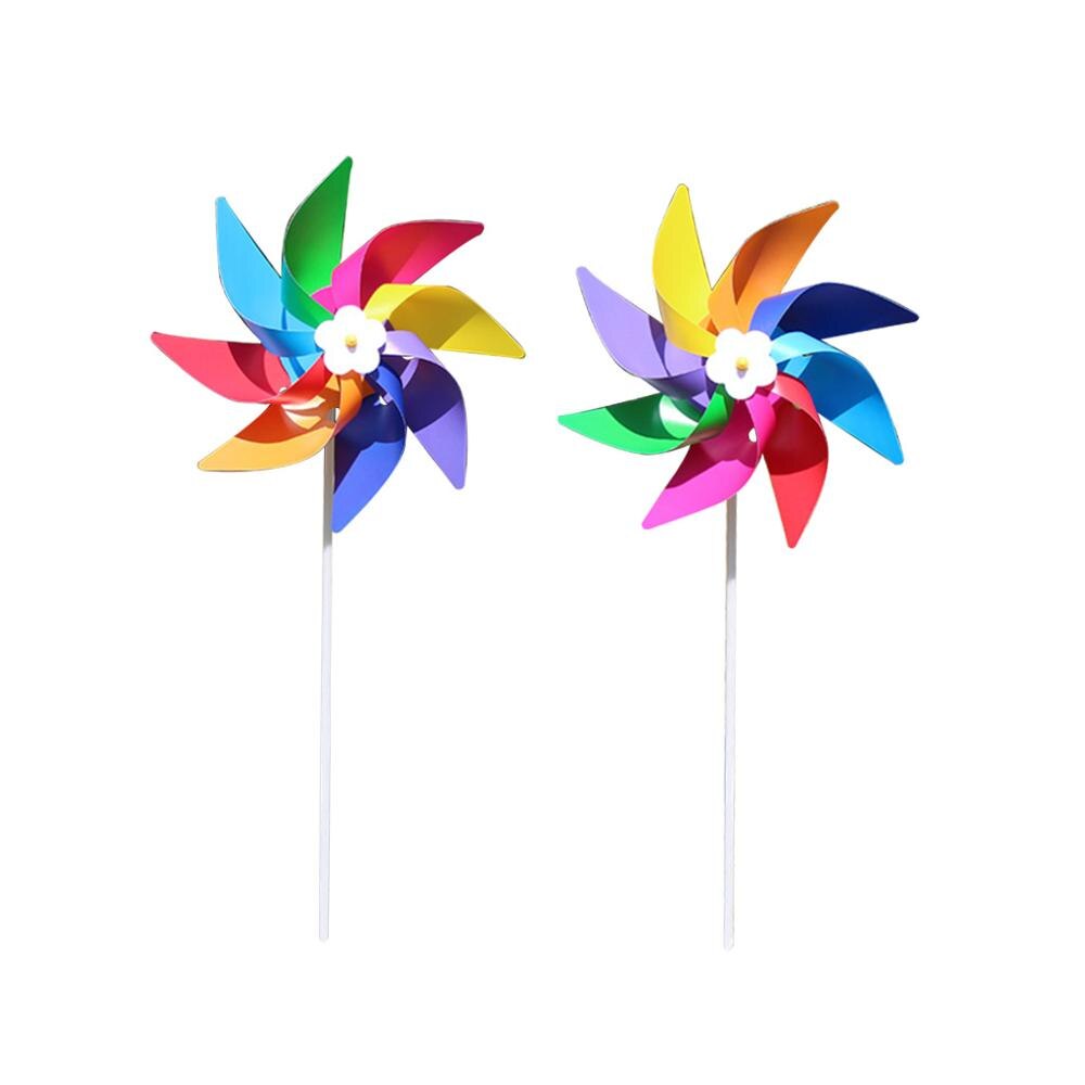 Plastic Kleurrijke Windmolen Wind Spinner Kids Speelgoed Lawn Yard Party Decor Outdoor Handgemaakte