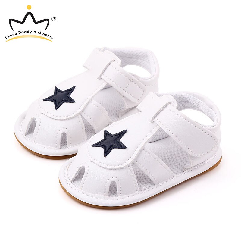 Baby Zomer Schoenen Leuke Ster Baby Meisjes Jongens Sandalen Schoenen Antislip Pu Leer Ademend Peuter Kids Babyschoenen: white / 7-12 Months