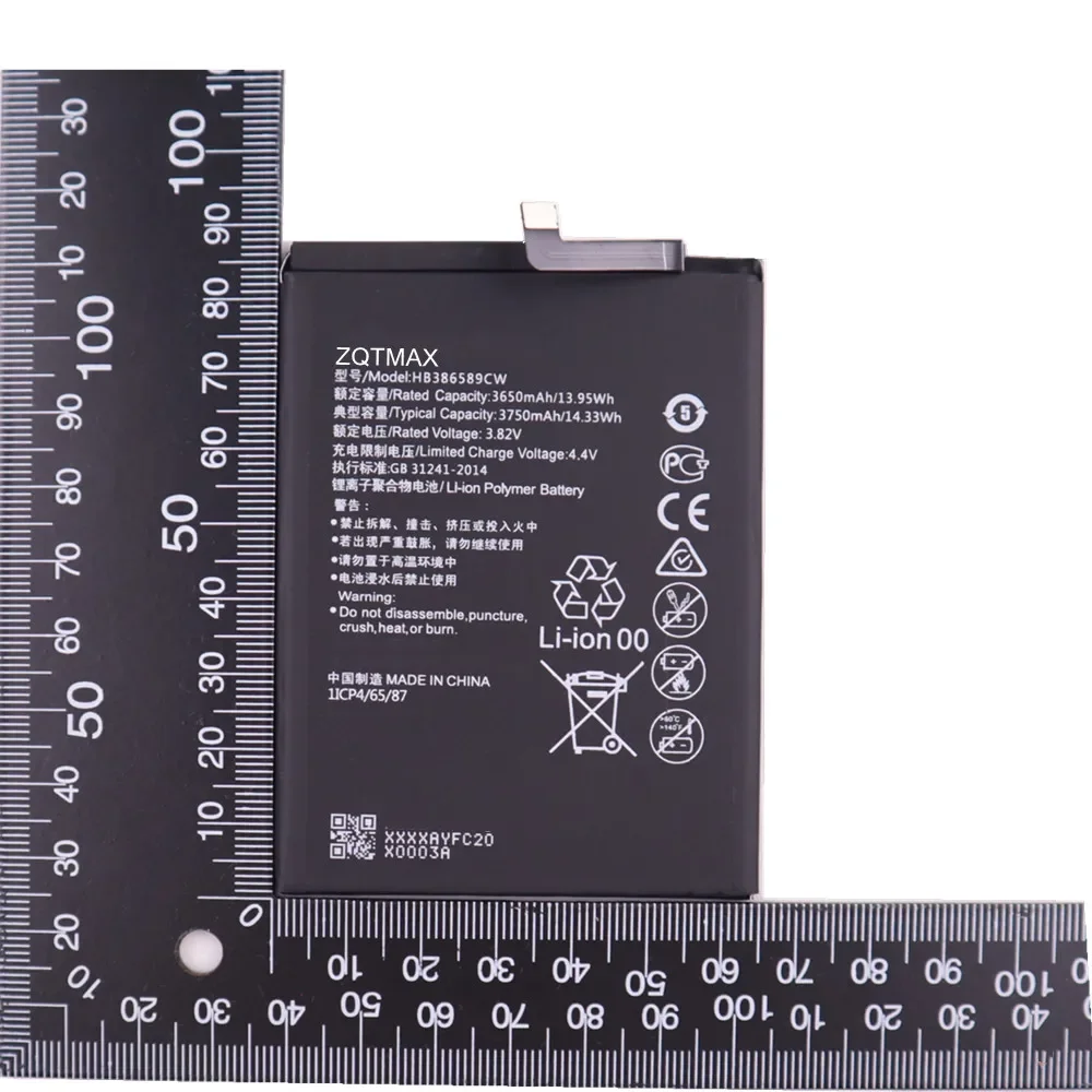 Hb386589 baterii ecw 3750 mah pentru huawei  p10 plus nova 5t 4 3 honor 20 8x 9x lite view 10 v10 mate 20 lite, instrument gratuit pentru baterie de telefon