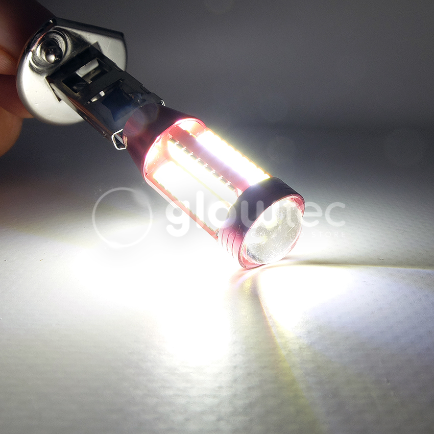 H1 78 SMD 4014 lens LED-koplamplamp 78smd Lamp externe mistlamp lampen Wit 12V tot 18V