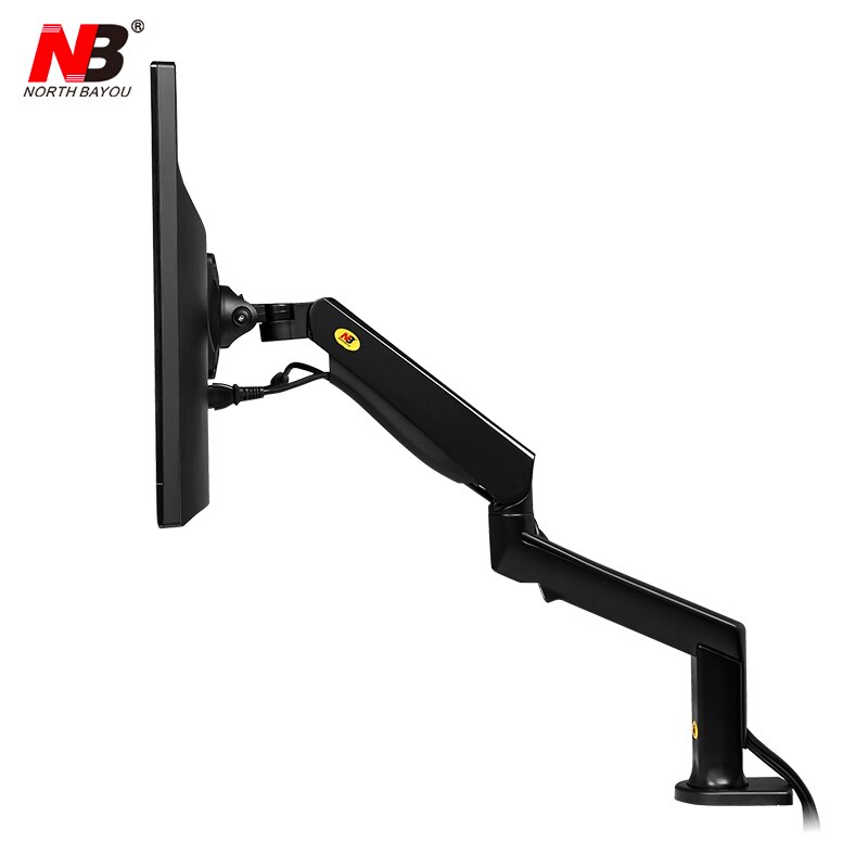 NB F90A Full Motion 22-32 inch Screen Monitor deHolder Mechanical Spring Long swing Arm LED LCD Monitor Mount Support with 2 USB
