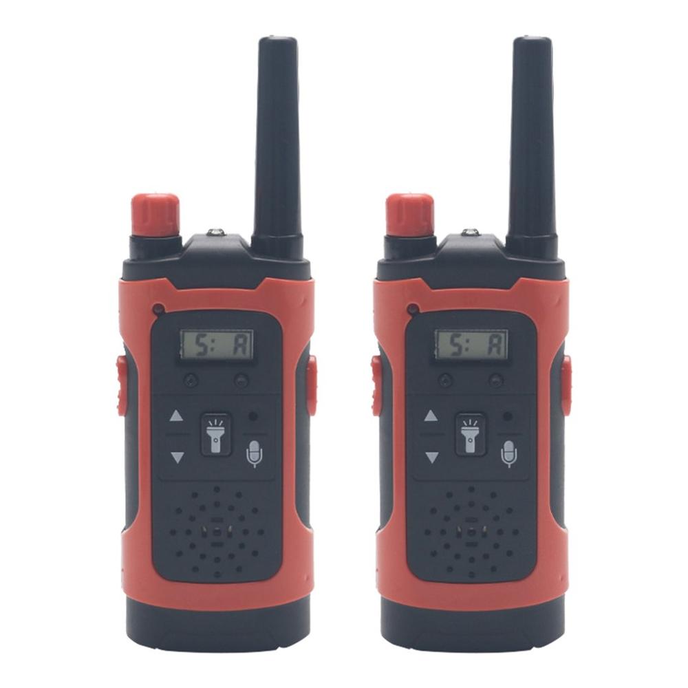 Mini 80-100M Kinder Walkie Talkies Spielzeug Kind Elektronische Radio Stimme Sprech Spielzeug Outdoor LCD Display Walkie Talkies spielzeug: Rot