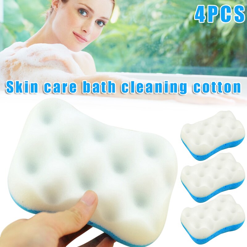 4 stuks Bad Sponzen Douche Scrubbers Exfoliërende Body Massage Zachte Baden Borstel OR88