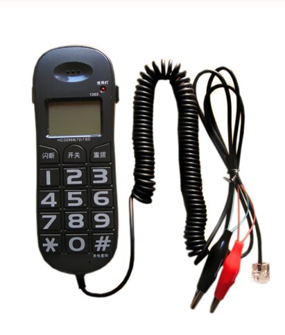 Caller ID phone line check phone telecommunication engineering test phone big button Corded Telephone Landline with Caller Flash: Black