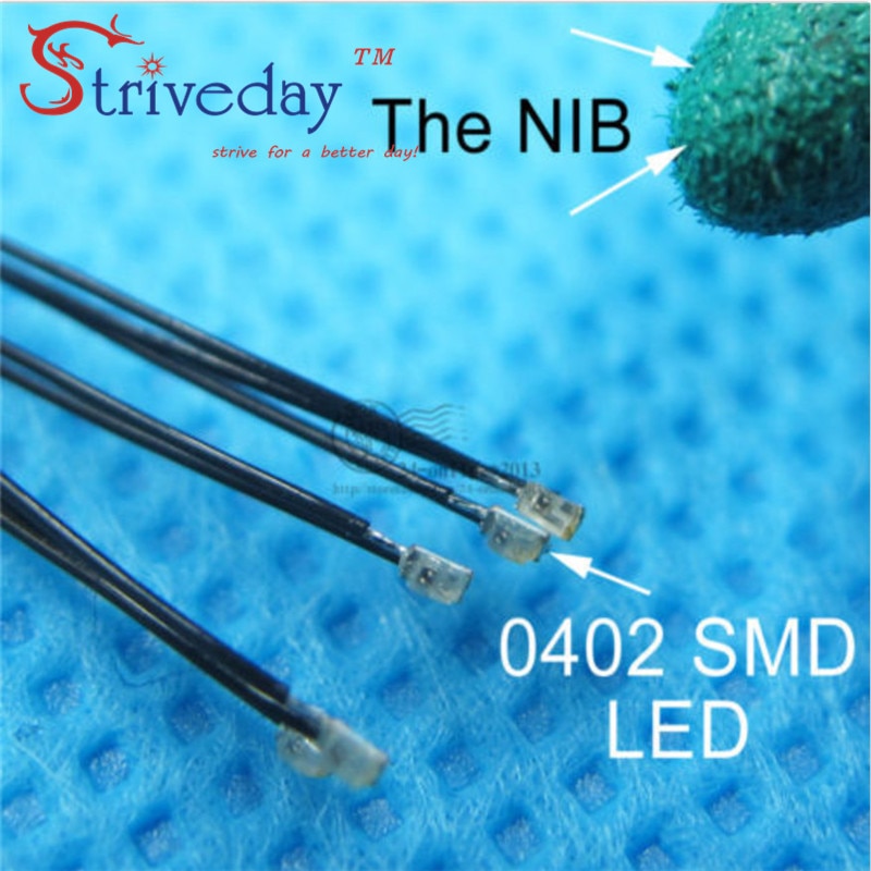 10pcs/lot 0402 SMD Pre-soldered micro litz wired LED leads resistor 20cm 8-12V Model DIY 9 Colors can choose