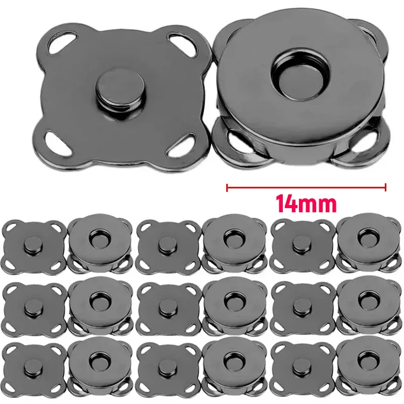 1/20 set magnetiska tryckknappar spännen knappar handväska väska plånbok pyssel väskdelar mini adsorptionsspänne gör-det-själv-pyssel: 3/8 " / Guld-