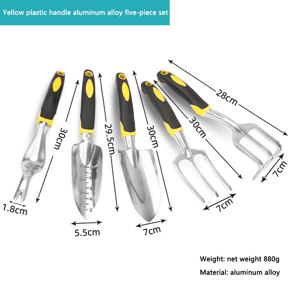 5pcs Multi-Function Garden Kit Garden Tool Hand Shovel/Triclaw/Harrow/Drafter Loosening Soil Planting Tool Dig Weeder Cultivator: 5PCS