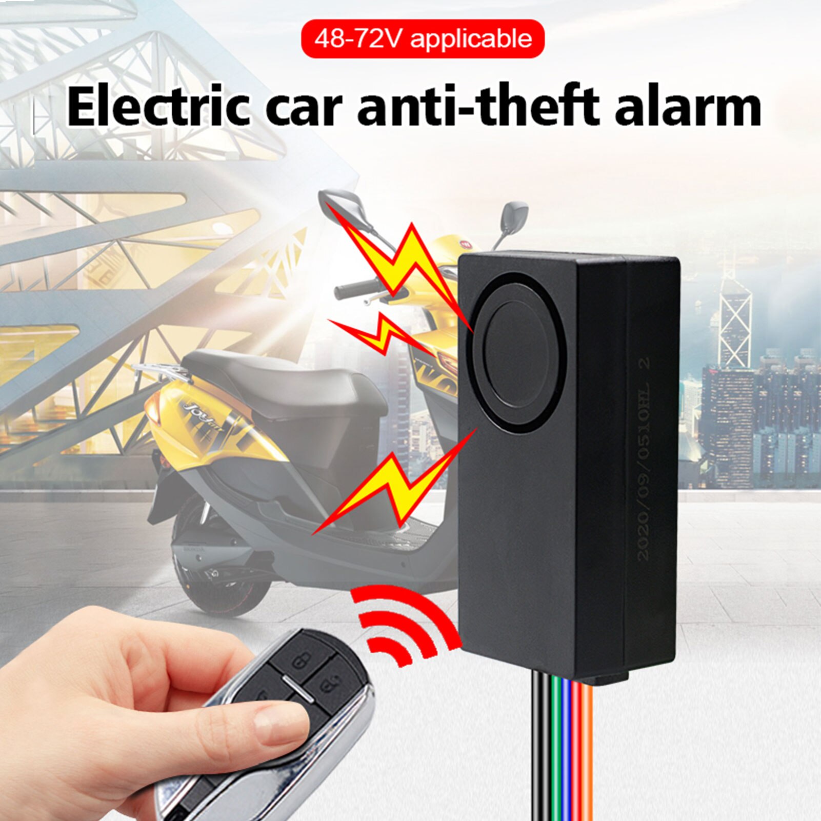 Sistema de alarma de seguridad para motocicleta, antirrobo con arranque remoto, Sensor de alarma de advertencia antirobo, Control remoto, corte de aceite/circuito