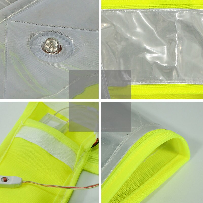 Safety Led Vest Reflective Led Vest Safety Vest Led Lights Fluorescent Yellow Vest With Led Lamps