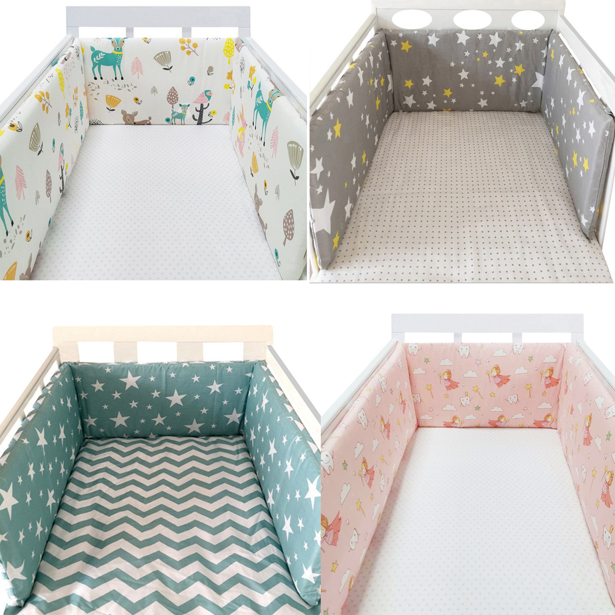 Baby Krippe Stoßfänger Baumwolle Verdicken einteiliges Krippe Um Kissen Bett Protector Kissen Neugeborene Zimmer Bettwäsche Decor zimmer dekoration