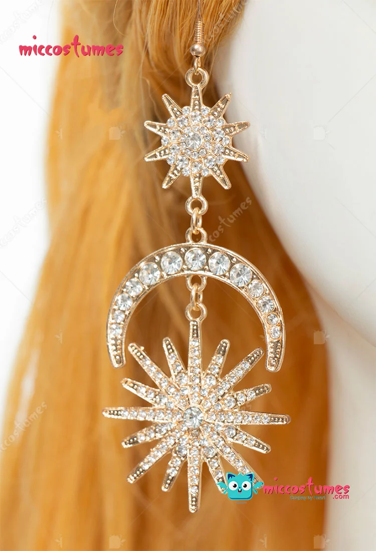 Mikro kostüme Prinzessin Cosplay Zubehör Haar Krone Kopf bedeckung und Ohrringe
