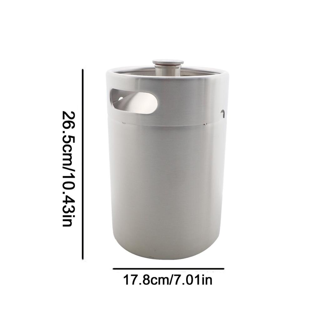 5L Homebrew Growler Mini Keg Stainless Steel Keg 170oz Beer Growler mini Beer Barrel Holds Beer Tools