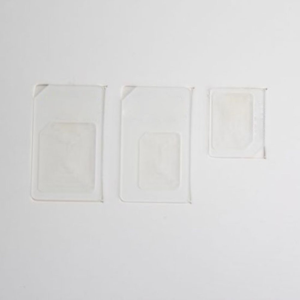 Simkaartadapter 4 in 1 zwart/wit micro simkaartadapter met uitwerppinsleutel voor iphone htc samsung xiaomi huawei lenovo