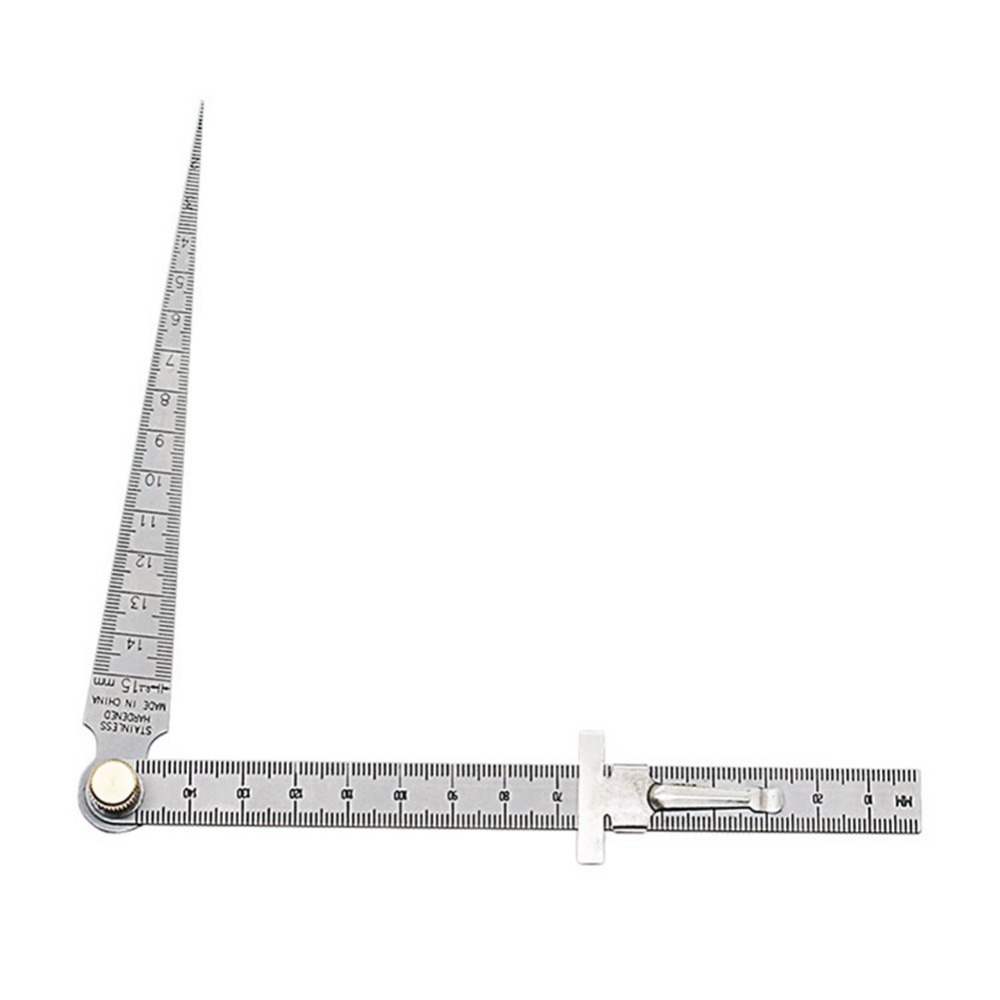 Wedge Taper Ruler Stainless Steel Welding Taper Feeler Gauge Depth Ruler Hole Inspection For Measurement Tool HY36