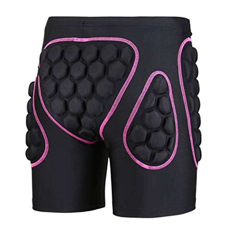 Pantalones acolchados para patinar y esquiar pantalones cortos acolchados para proteger las rodillas esquí patinaje snowboard protección contra impactos: Default Title