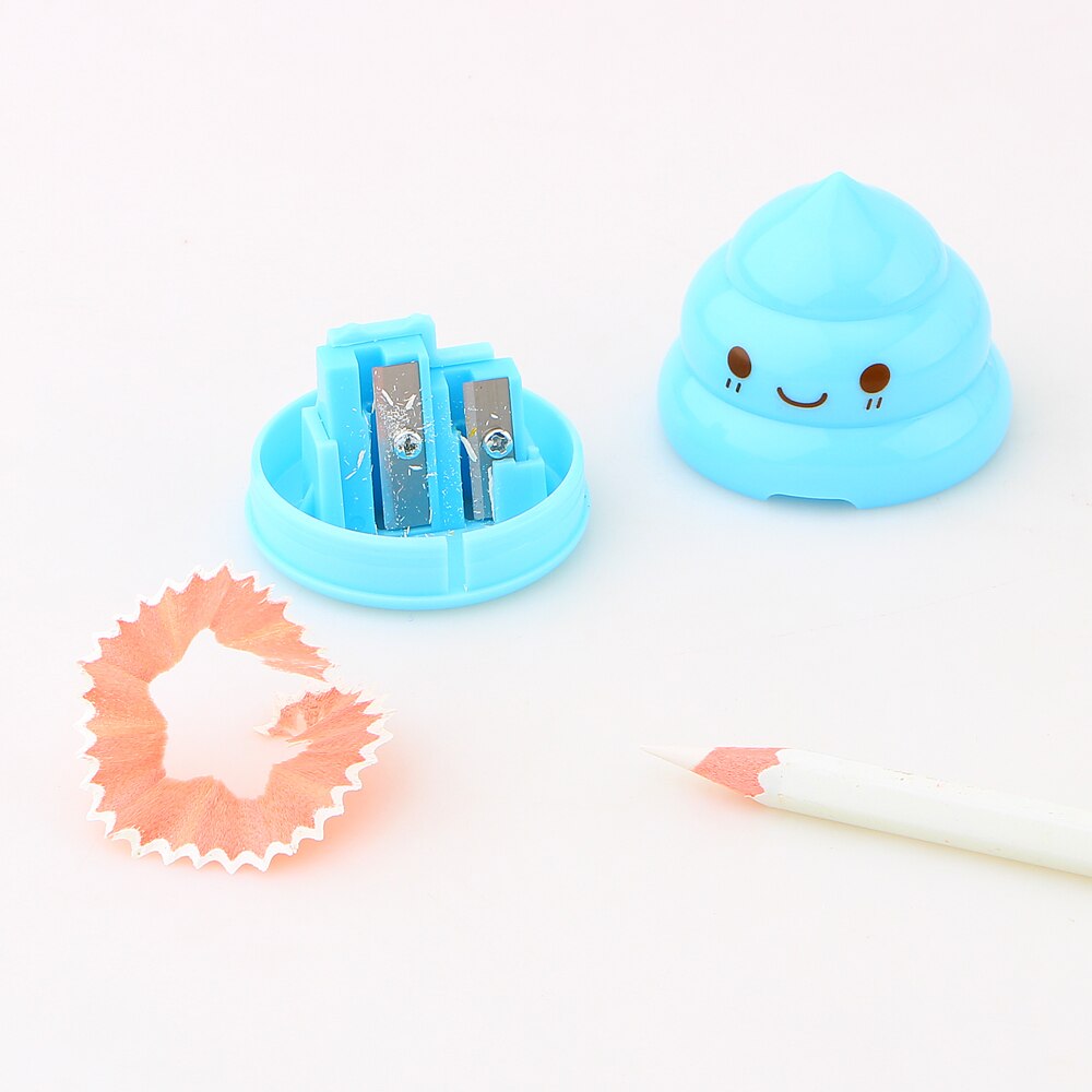 Apontador-sacapuntas en forma de Mini caca, sacapuntas Original, material escolar para estudiantes, oficina, papelería,
