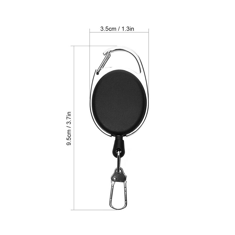 Enrouleur de porte-clés rétractable porte-Badge enrouleur de Zinger de pêche à la mouche avec accessoires de pêche à ressort à dégagement rapide
