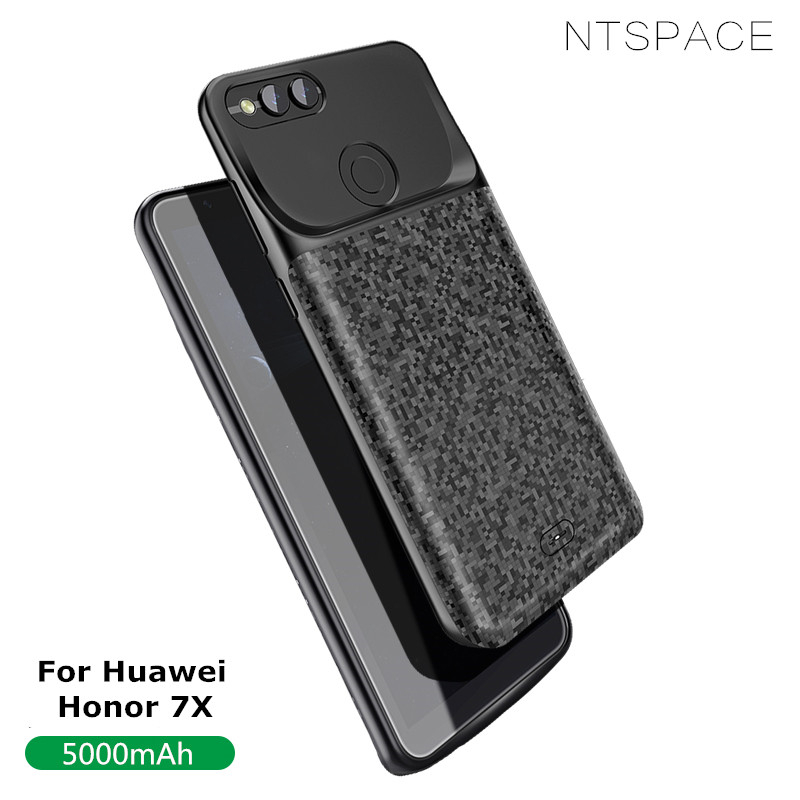 NTSPACE 5000mAh Ultra Slim Batterie Ladegerät Fällen Für Huawei Ehre 7X Backup Power Bank Lade Fall Für Honor 7X batterie Fall