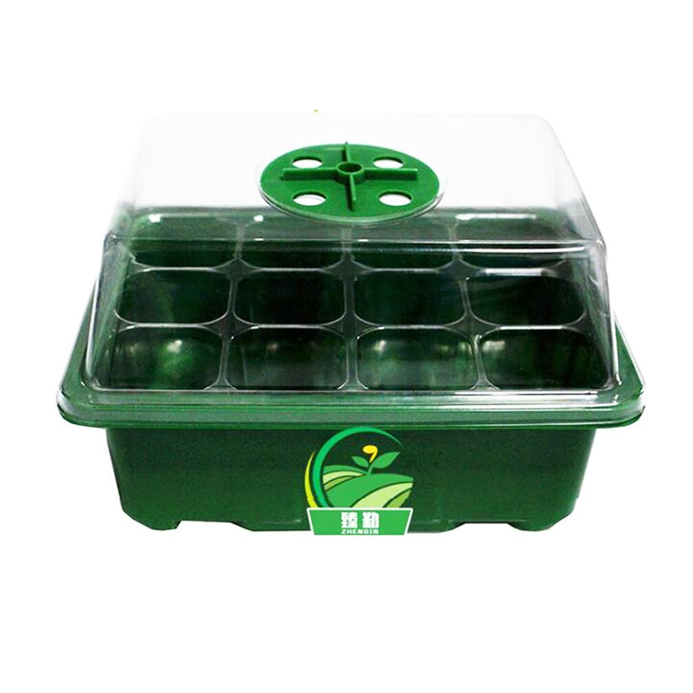 Insulation And Moisturizing Seedling Box Household Seedling Tray Plant Nursery Special Basin Rectangular Plant Planting Tray: Green