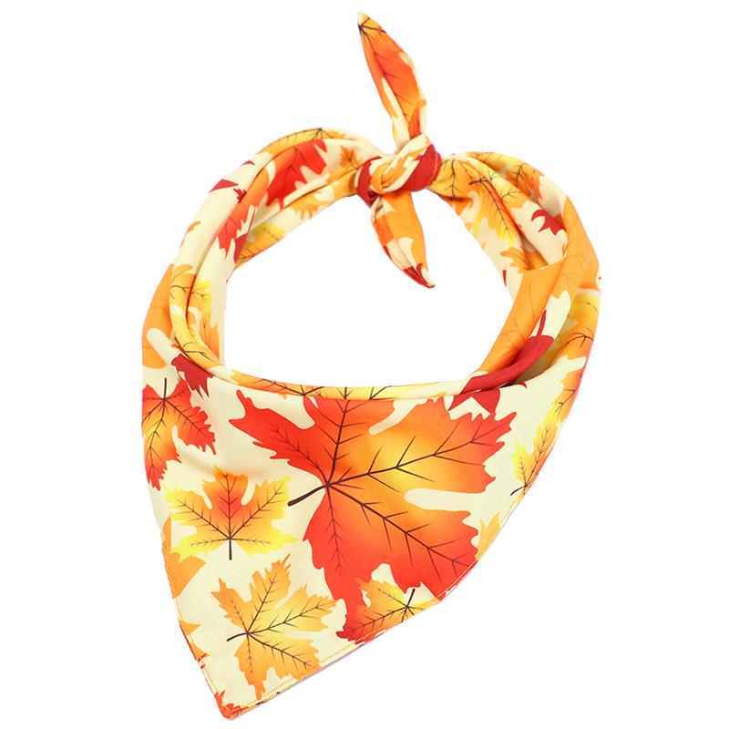 1pc Pet Dog Bib Soft Printed Dog Saliva Towel Pet Triangular Scarf for Thanksgiving Dogs Party Cat: 1