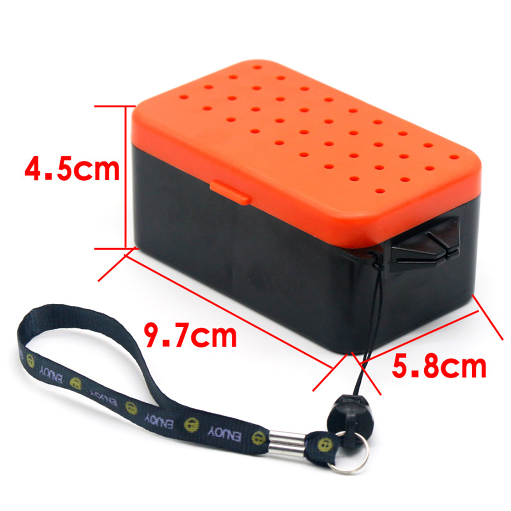 Double-Layer Fishing Live Bait Box w/ Rope Earthworm Red Worms Storage Case Carp Fishing Tackle Accessories