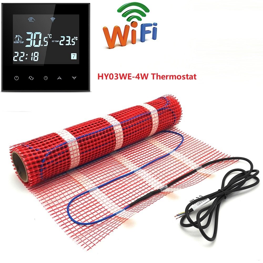 50cmX1m Warm Floor Heating Mat 220V 150w/m2 Room Heater with WiFi Thermostat