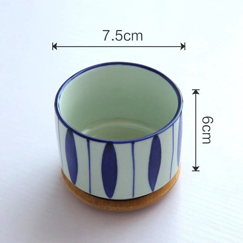 Ceramic Japanese Style Succulents Plants Container Office Bonsai Cactus Flower Pot Planter Home Garden Decor Ornaments: B