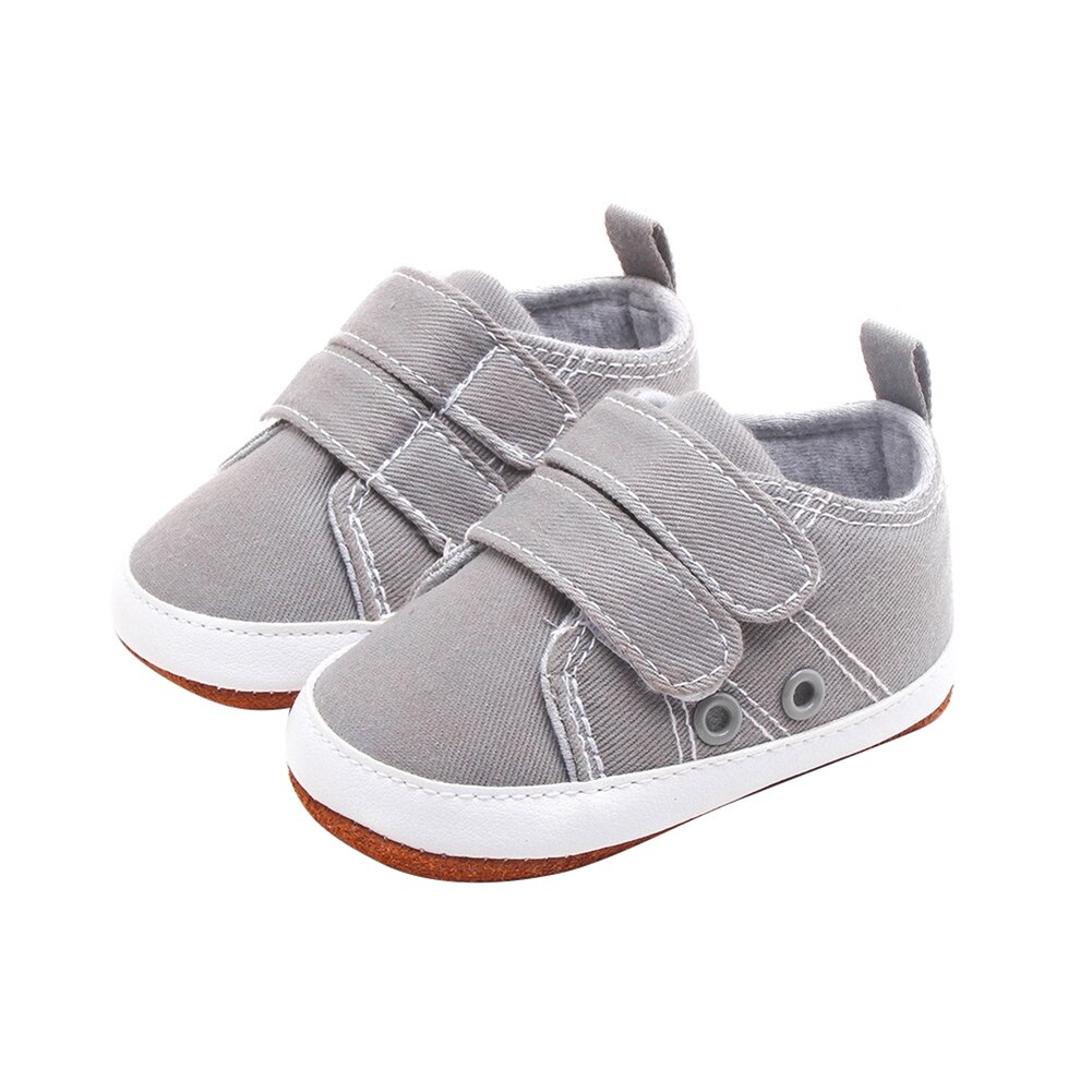 Baby pojkar flickor duk skor halkskydd avslappnad sneakers småbarn spädbarn första vandrare
