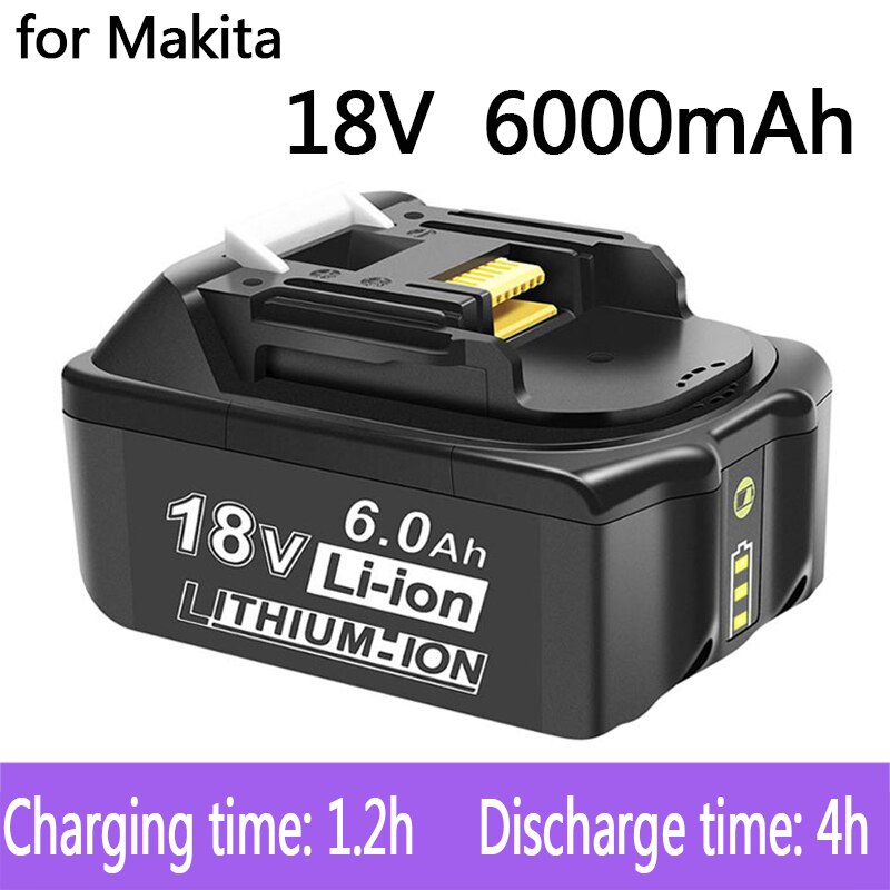 100% Original Makita 18V 6,0 Ah Aufladbare Power Werkzeuge Batterie 18V Makita mit LED Li-Ion Ersatz LXT BL1860B BL1860 BL1850